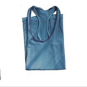 Lululemon Turquoise & Black Racerback Tank Top